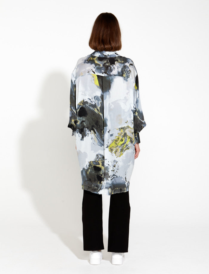 Fate & Becker Transfixed Oversized Shirt in Marble