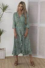 Cienna Aruba Wrap Dress in Green