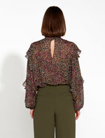 Fate & Becker Untamed Ruffle Blouse in Animal