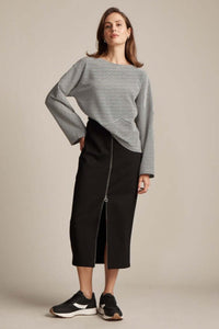 Marco Polo Utility Ponte Skirt in Black