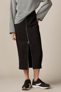 Marco Polo Utility Ponte Skirt in Black
