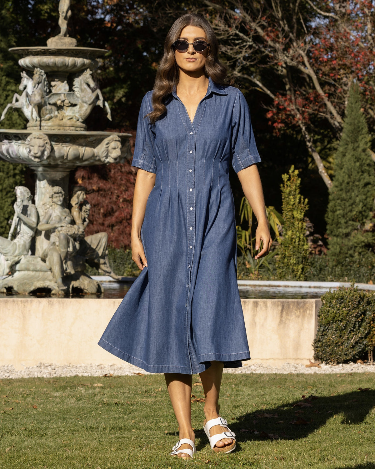 Vassalli ADDIE Dress in Ocean Denim