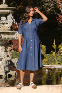 Vassalli ADDIE Dress in Ocean Denim