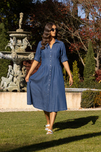 Vassalli ADDIE Dress in Ocean Denim