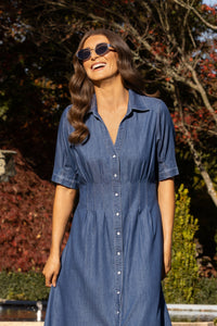Vassalli ADDIE Dress in Ocean Denim