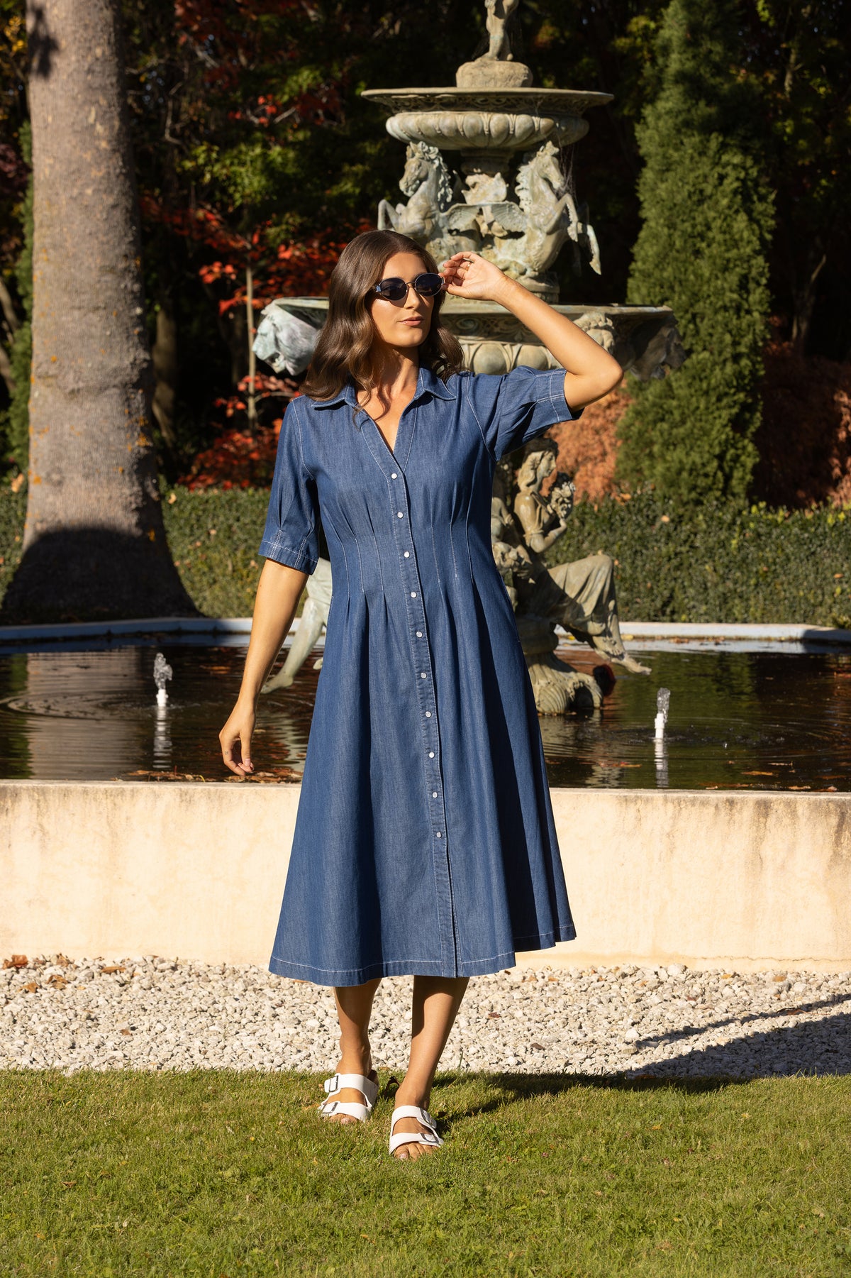 Vassalli ADDIE Dress in Ocean Denim