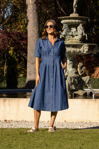 Vassalli ADDIE Dress in Ocean Denim