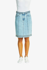 Ping Pong Amelia Denim Skirt in Pale Denim