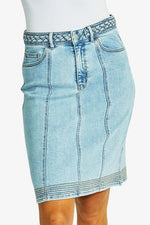 Ping Pong Amelia Denim Skirt in Pale Denim