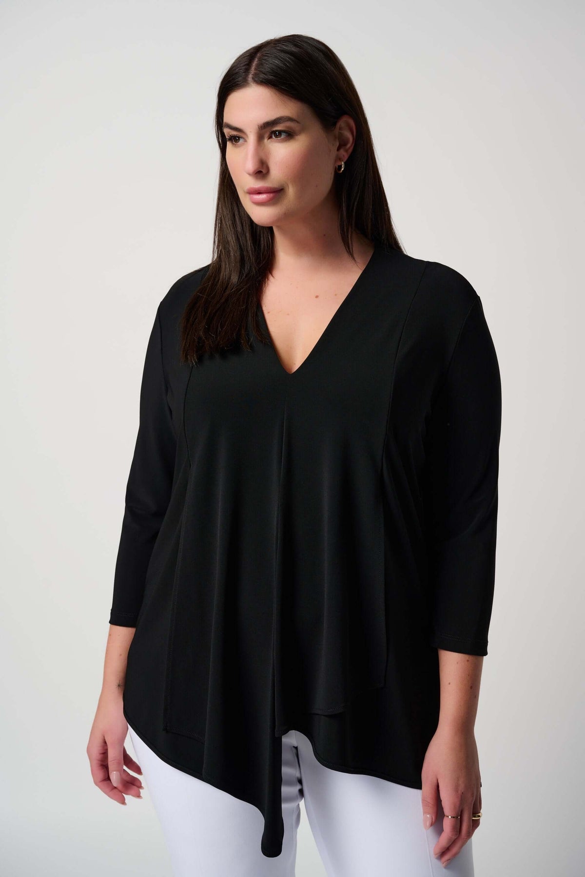 Joseph Ribkoff Asymmetrical Tunic in Black 161066
