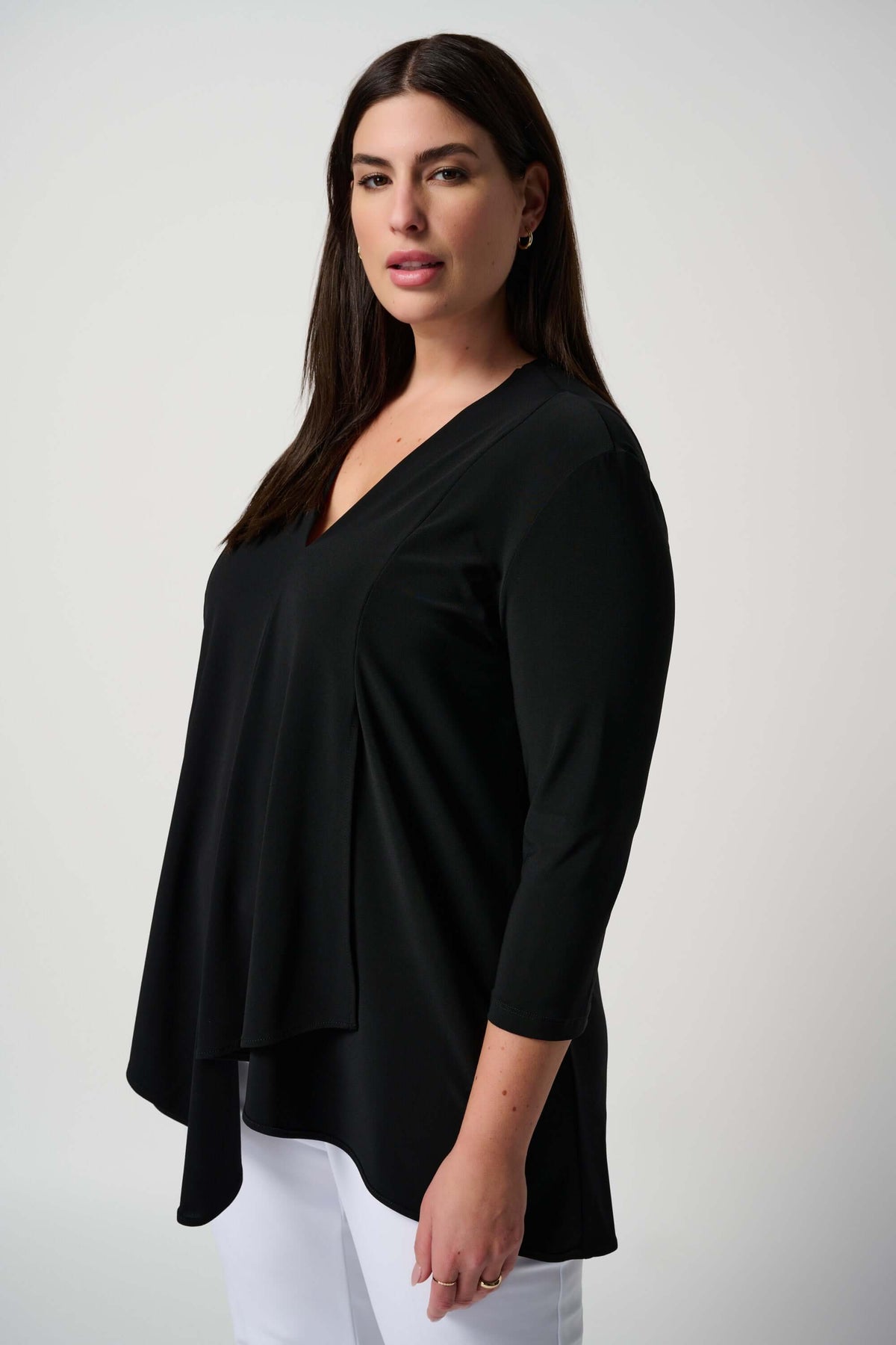 Joseph Ribkoff Asymmetrical Tunic in Black 161066