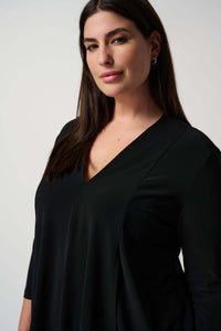 Joseph Ribkoff Asymmetrical Tunic in Black 161066