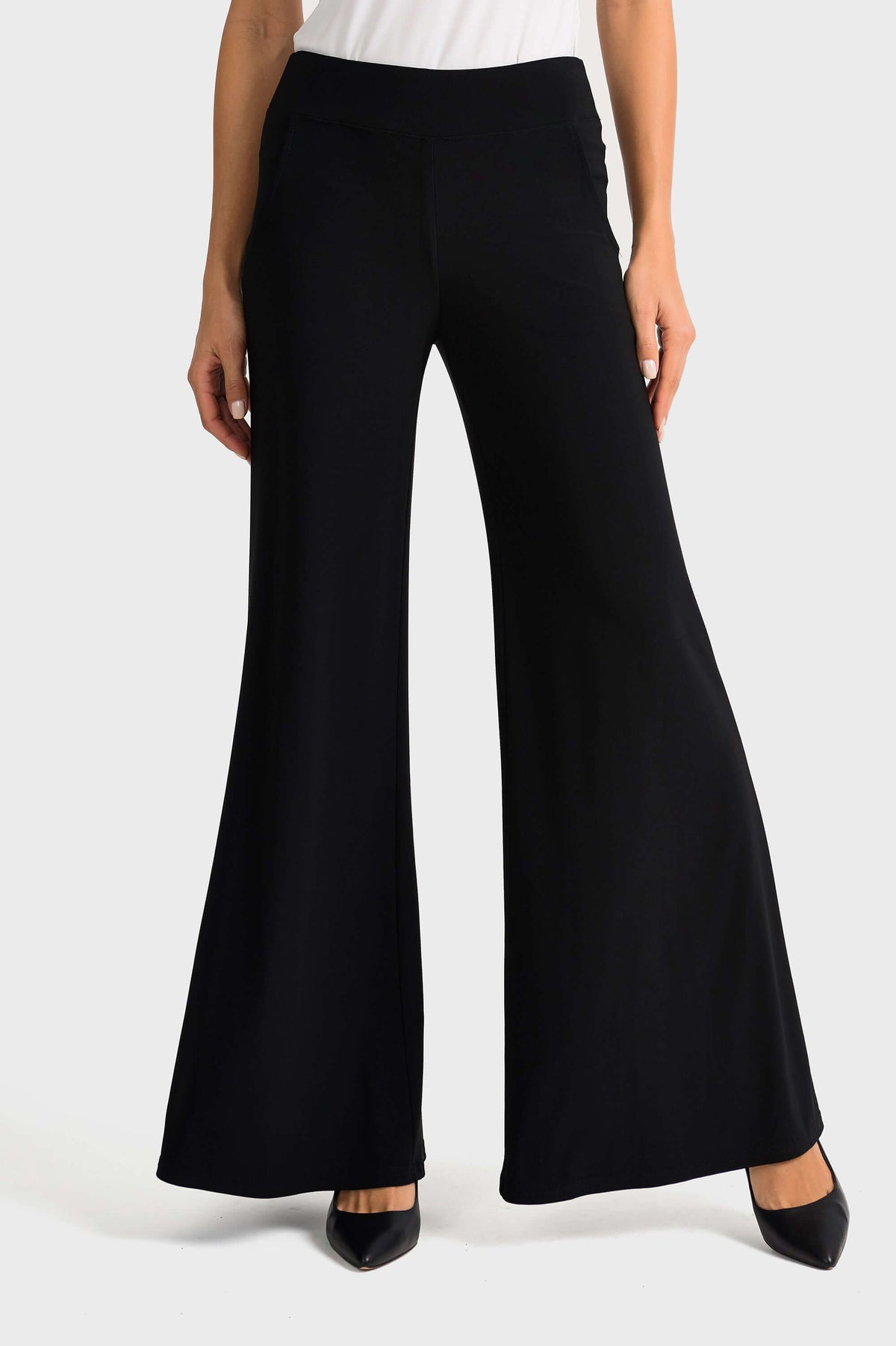 Joseph Ribkoff Essential Wide Leg Pant in Black 161096 Joseph RibkoffAu Naturel, Black, black culotte, black pant, culottes, essential, Joseph Ribkoff, ribkoff essentials, wide leg pant