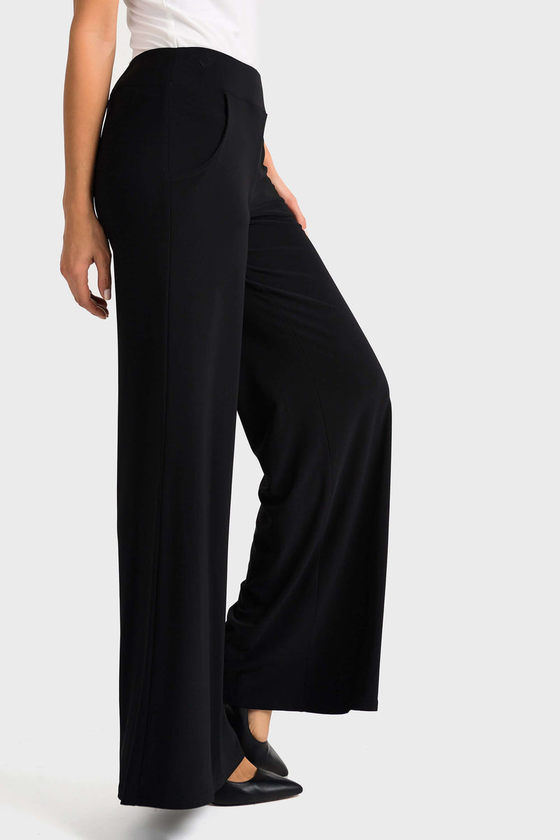 Joseph Ribkoff Essential Wide Leg Pant in Black 161096 Joseph RibkoffAu Naturel, Black, black culotte, black pant, culottes, essential, Joseph Ribkoff, ribkoff essentials, wide leg pant