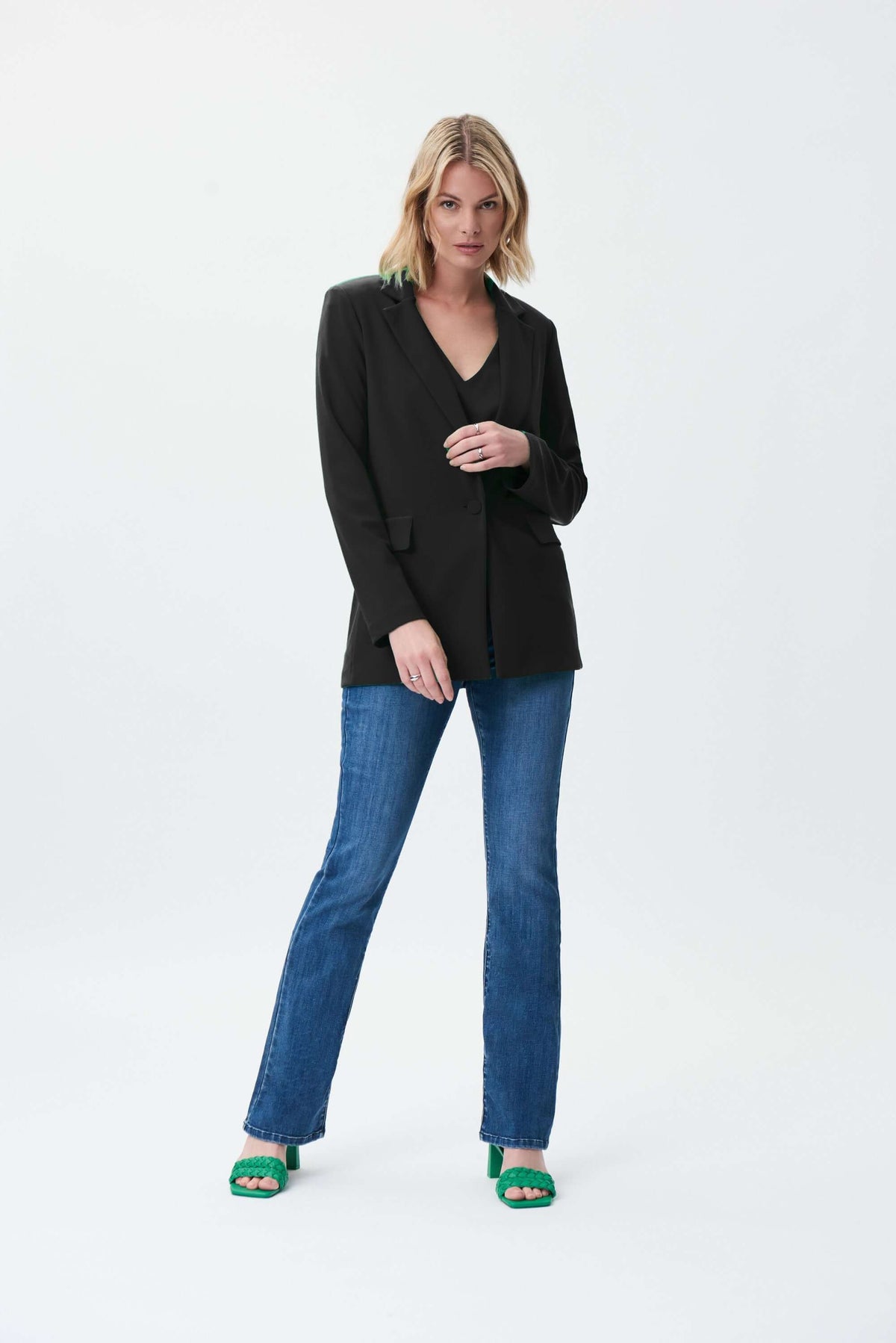 Joseph Ribkoff Straight Cut Blazer in Black 231064