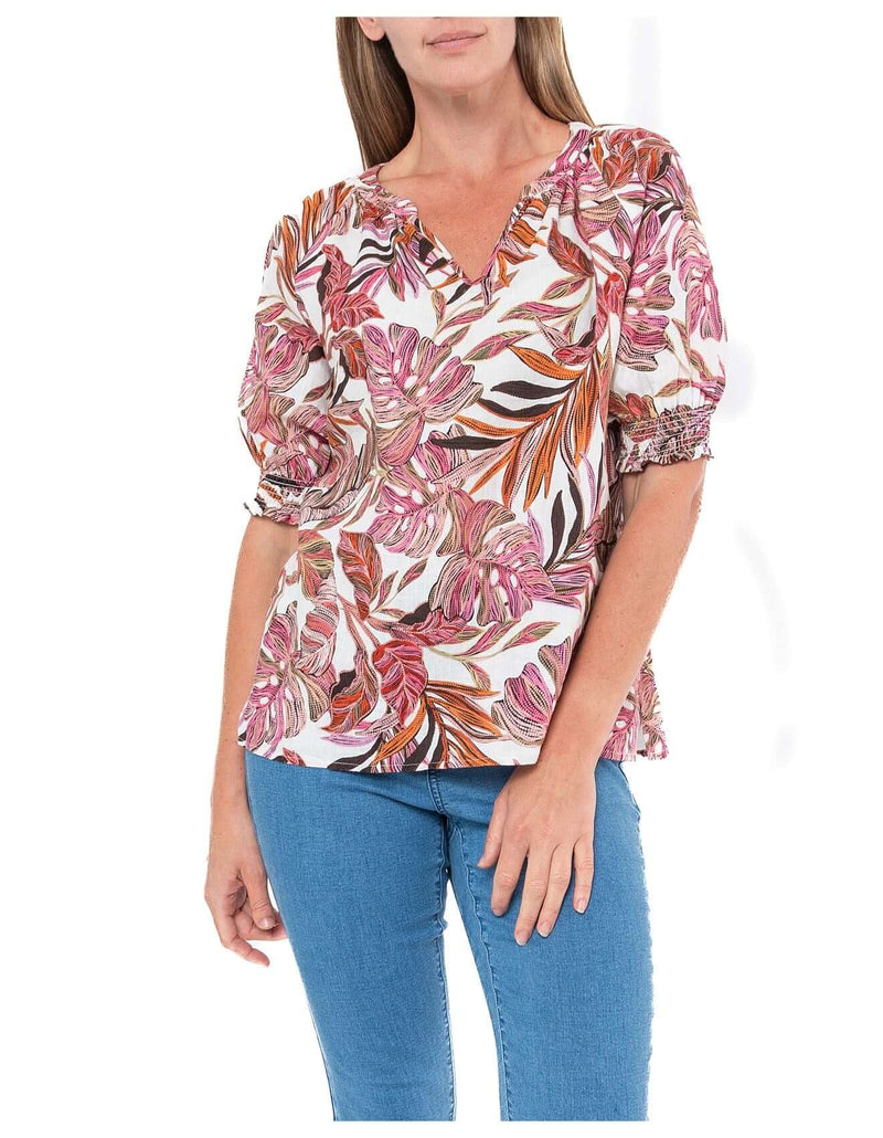 Jump Paradise Top in Tropical Pink 3106