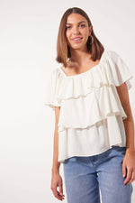 Isle of Mine Flora Tiered Top in Lotus