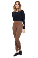 Up 28 Inch Luxury Ponte Slim Ankle Pant in Camel