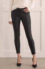 Tribal Audrey Caviar Glitz Pull On Skinny Ankle Pant in Black
