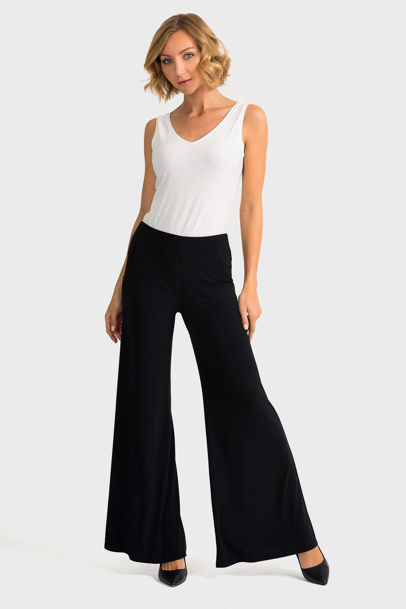 Joseph Ribkoff Essential Wide Leg Pant in Black 161096 Joseph RibkoffAu Naturel, Black, black culotte, black pant, culottes, essential, Joseph Ribkoff, ribkoff essentials, wide leg pant