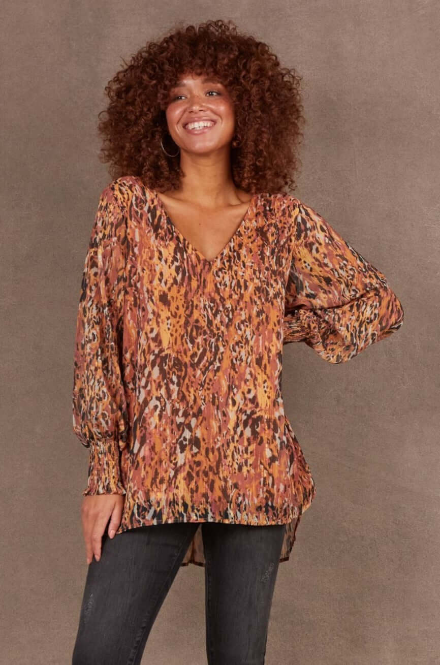 Eb & Ive Bantu Top in Ochre
