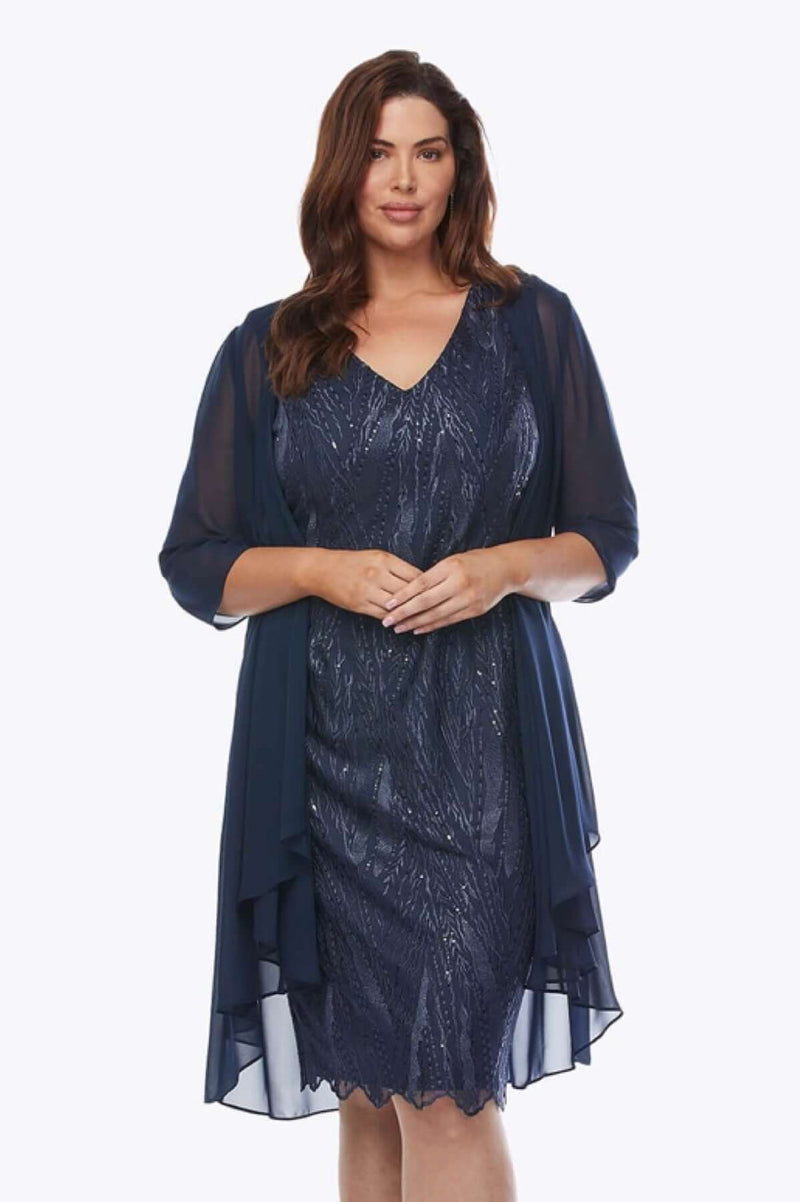 Layla Jones Sequin Dress & Jacket in Midnight