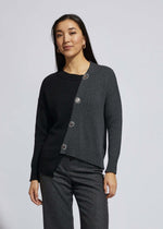 LD & Co Button Detail Jumper in Black Charcoal