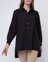 Ping Pong Everyday Poplin Shirt in Black