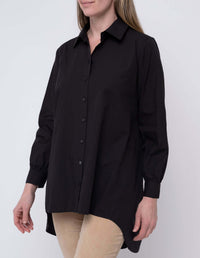 Ping Pong Everyday Poplin Shirt in Black