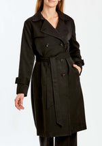 Ping Pong City Trench Coat in Black