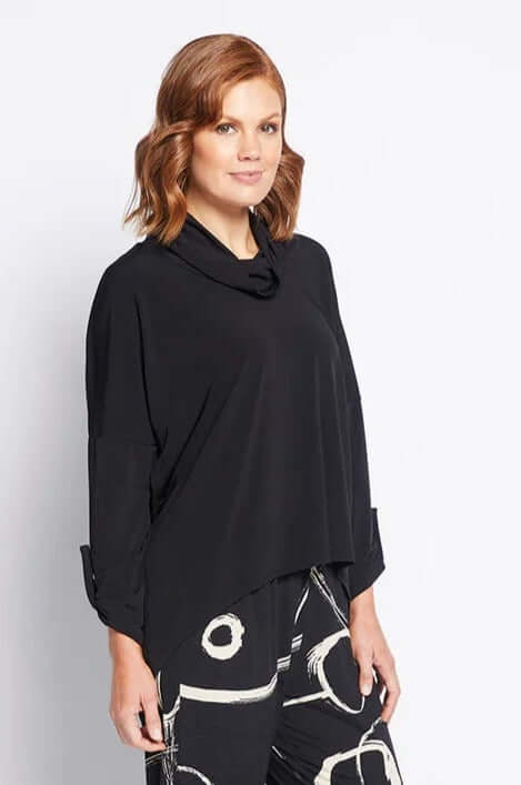 Philosophy WILLOW Cowl Neck Tunic in Black