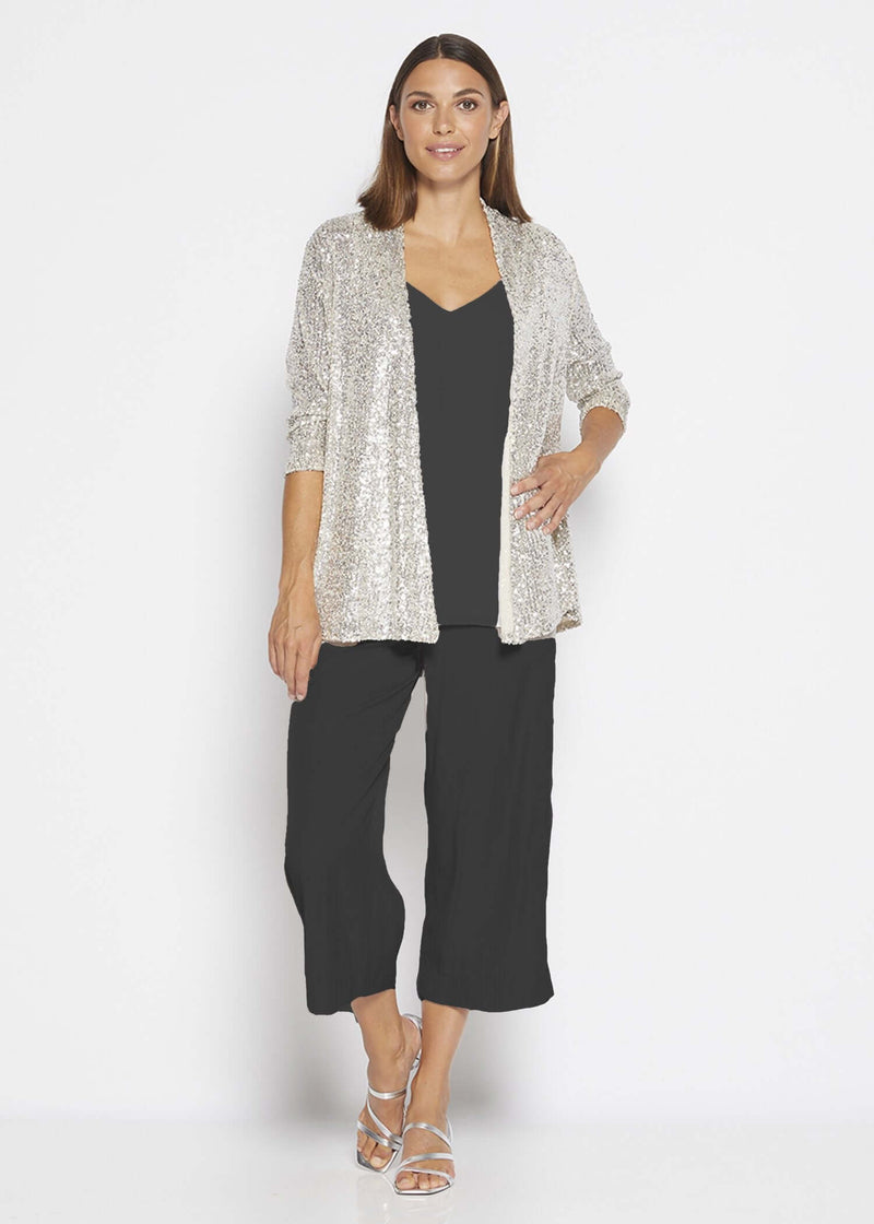 Philosophy SALLY Sequin Jacket in Champagne Silver