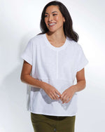 Marco Polo Contrast Tee in White 37341