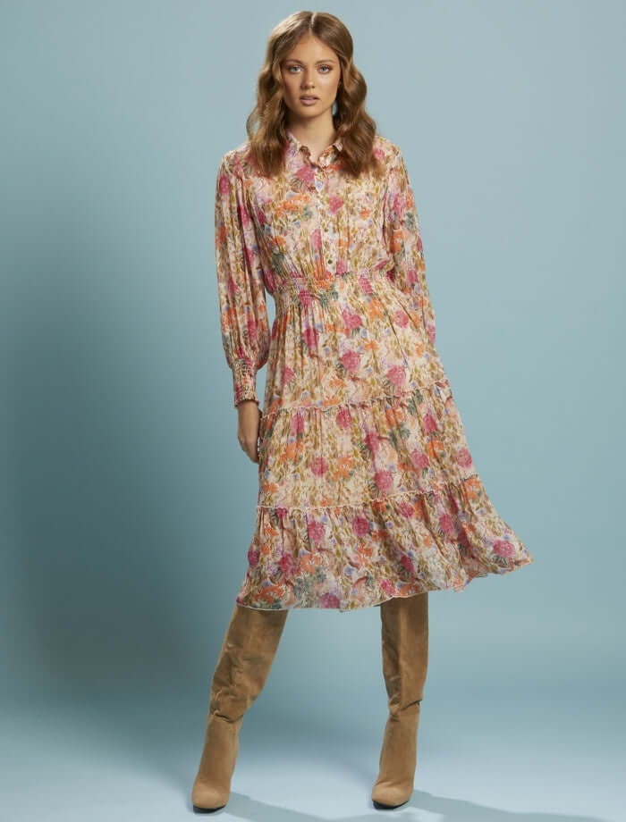 Fate & Becker Another Love Midi Shirt Dress in Vintage Floral