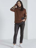 Marco Polo Chunky Stripe Knit in Toffee Mix