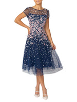 Anthea Crawford Leila Dress in Navy Pink