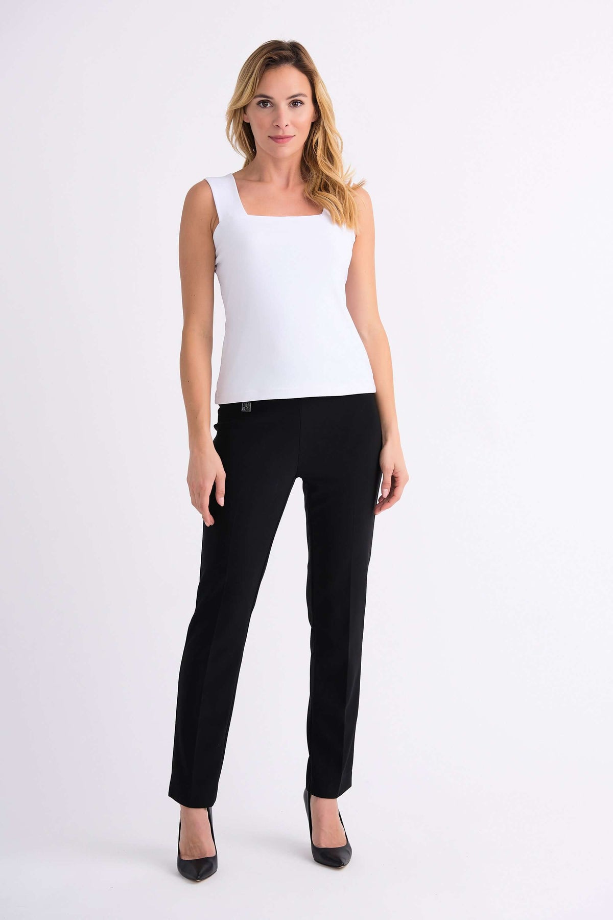 Joseph Ribkoff Essential Side Split Pant 144092 Joseph RibkoffBlack, essential, essentials, fitted, Jersey, Joseph Ribkoff, pant, pull on, ribkoff essential, ribkoff essentials, slim leg