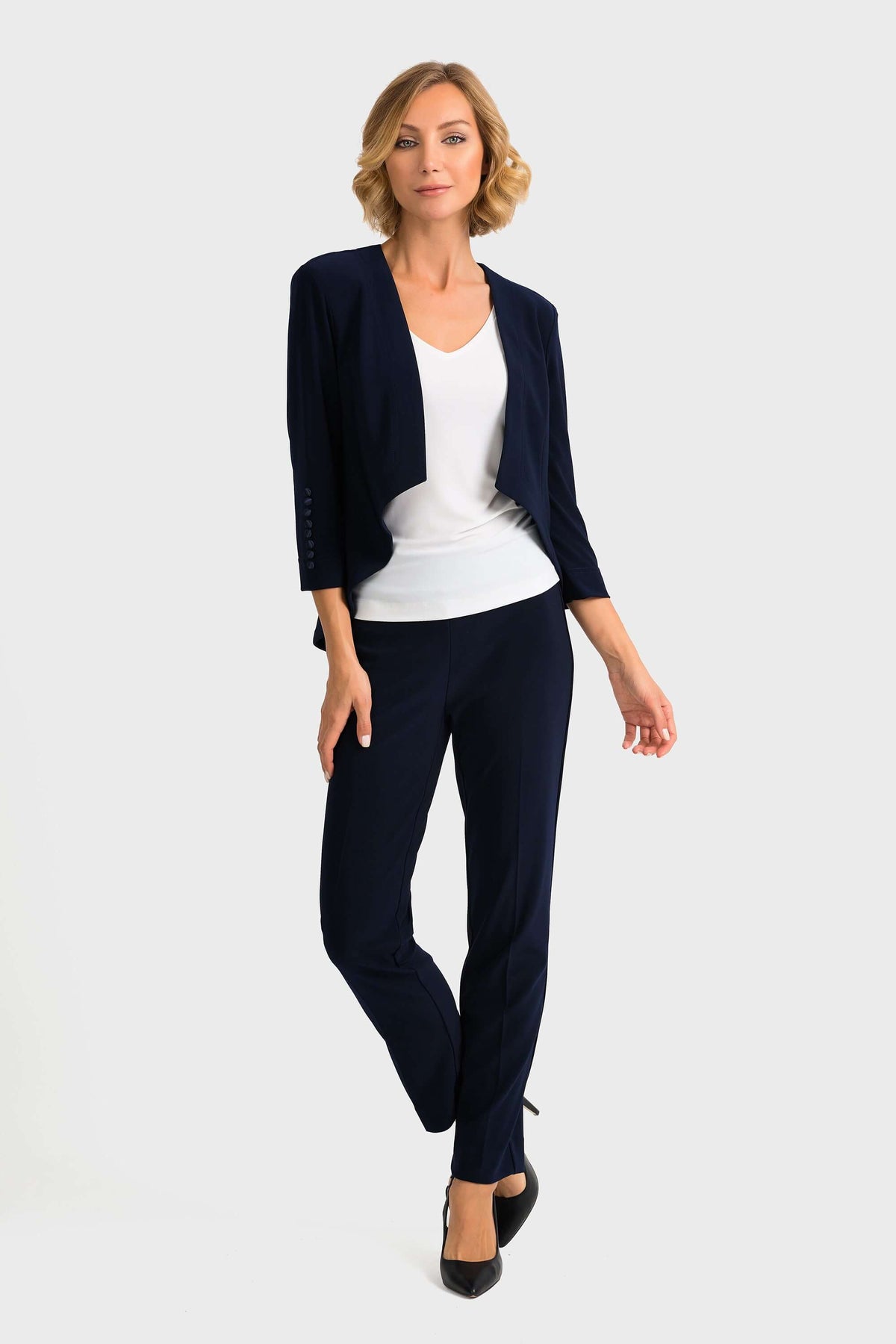 Joseph Ribkoff Essential Hi Low Jacket in Black 161140 Joseph Ribkoffbolero, essential, essentials, Jacket, Joseph Ribkoff, ribkoff essential, ribkoff essentials