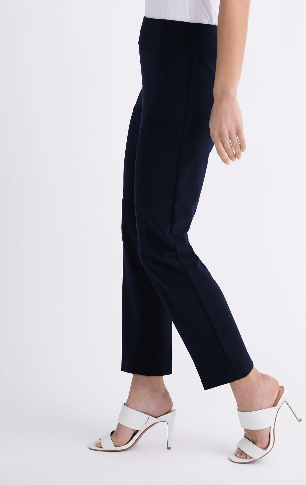 Joseph Ribkoff Back Split Pant in Black & Midnight 143105 Joseph RibkoffBlack, essential, Jersey, Joseph Ribkoff, pant, ribkoff essentials, straight leg