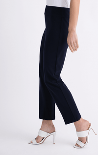 Joseph Ribkoff Back Split Pant in Black & Midnight 143105 Joseph RibkoffBlack, essential, Jersey, Joseph Ribkoff, pant, ribkoff essentials, straight leg