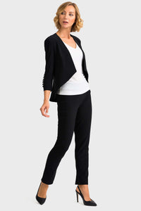 Joseph Ribkoff Essential Hi Low Jacket in Black 161140 Joseph Ribkoffbolero, essential, essentials, Jacket, Joseph Ribkoff, ribkoff essential, ribkoff essentials