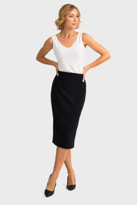 Joseph Ribkoff Essential Pencil Skirt in Black & Midnight 163083 Joseph RibkoffBlack, essential, essentials, Jersey, Joseph Ribkoff, midnight, pencil skirt, ribkoff essential, ribkoff essentials, skirt