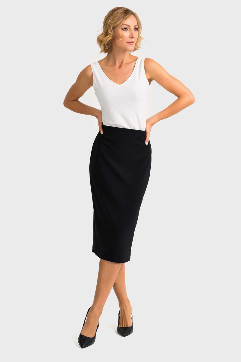 Joseph Ribkoff Essential Pencil Skirt in Black & Midnight 163083 Joseph RibkoffBlack, essential, essentials, Jersey, Joseph Ribkoff, midnight, pencil skirt, ribkoff essential, ribkoff essentials, skirt