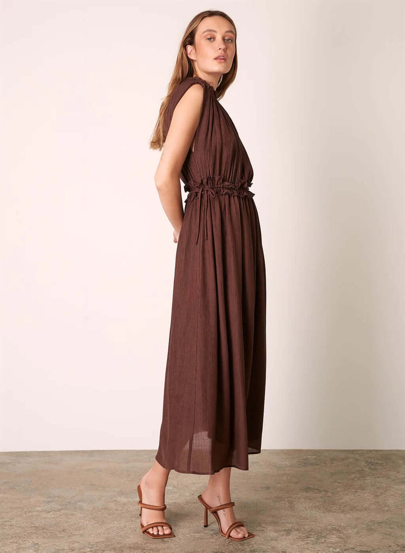 Esmaee' In The Arch Midi Dress in Chocolate