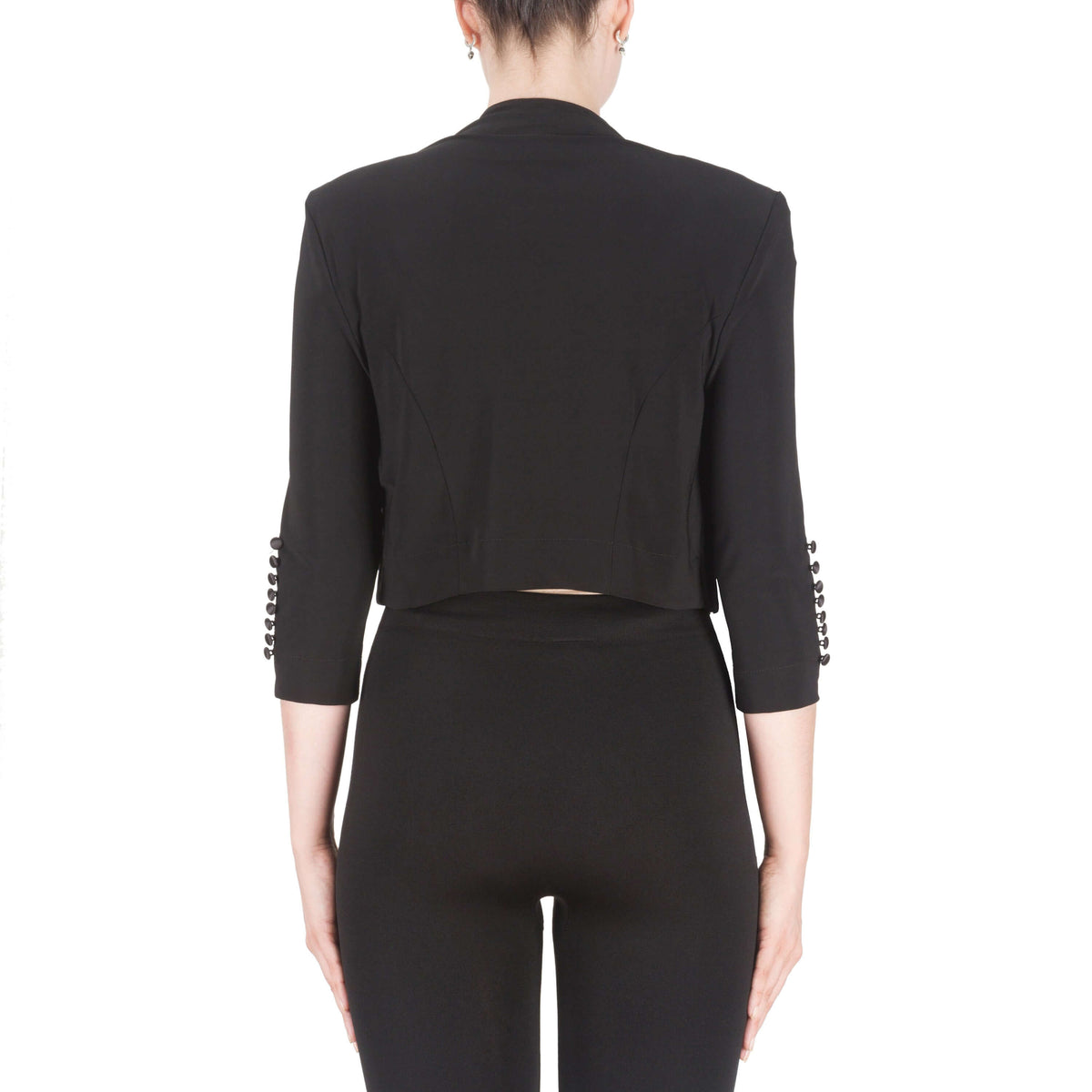 Joseph Ribkoff Essential Short Bolero in Black & Midnight 32083/213707 Joseph Ribkoff213707, 32083, Black, bolero, essential, essentials, Jacket, Jersey, Joseph Ribkoff, midnight, Navy, ribkoff essential, ribkoff essentials