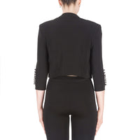 Joseph Ribkoff Essential Short Bolero in Black & Midnight 32083/213707 Joseph Ribkoff213707, 32083, Black, bolero, essential, essentials, Jacket, Jersey, Joseph Ribkoff, midnight, Navy, ribkoff essential, ribkoff essentials