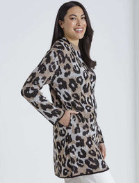 Marco Polo Longline Cardi in Brushed Animal