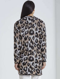 Marco Polo Longline Cardi in Brushed Animal