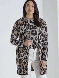 Marco Polo Longline Cardi in Brushed Animal